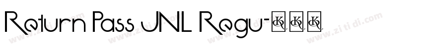 Return Pass JNL Regu字体转换